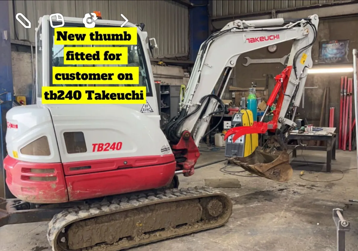 HYDRAULIC THUMBS TO SUIT 1 TON - 18 TON EXCAVATORS - Image 4