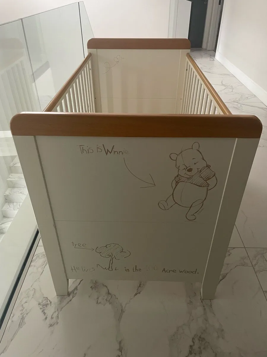 Child Disney Cot & Matching Changing Table Press - Image 1