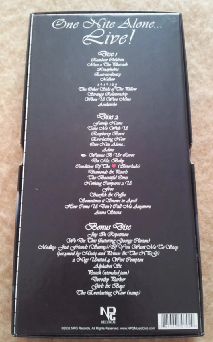 PRINCE -ONE NIGHT ALONE CD BOX SET - Image 2