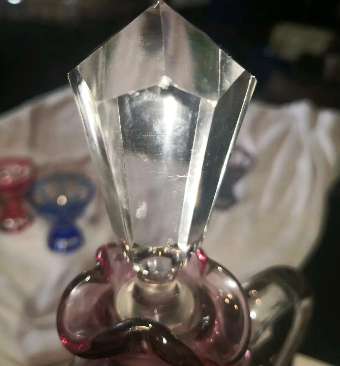 Val Saint Lambert cut crystal glass set - Image 2