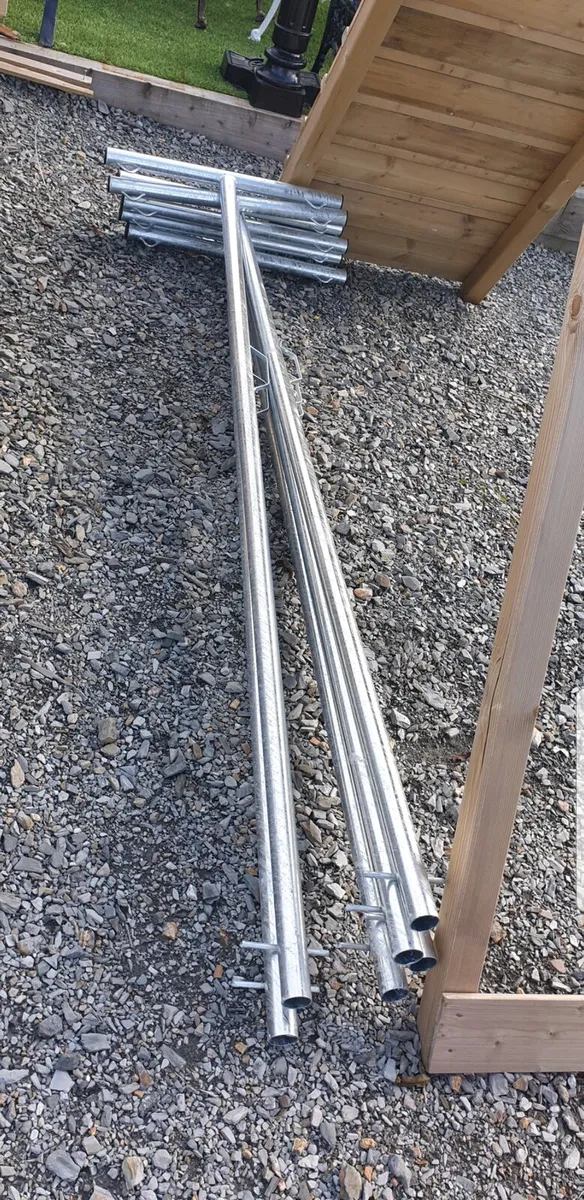 Galvanised clotheslines garden poles - Image 2