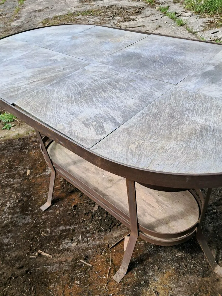 Slate top garden table - Image 3