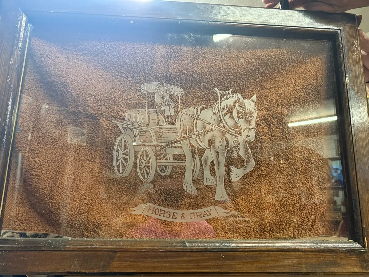 Horse themed etched glass windows . Collection. - Image 1