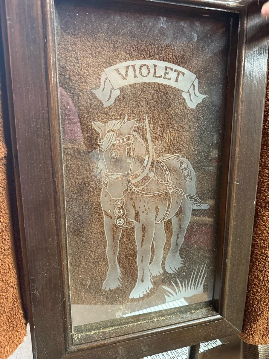 Horse themed etched glass windows . Collection. - Image 4