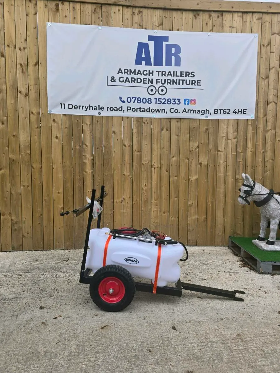 100lt Towable trailer garden weedkiller Sprayer - Image 2