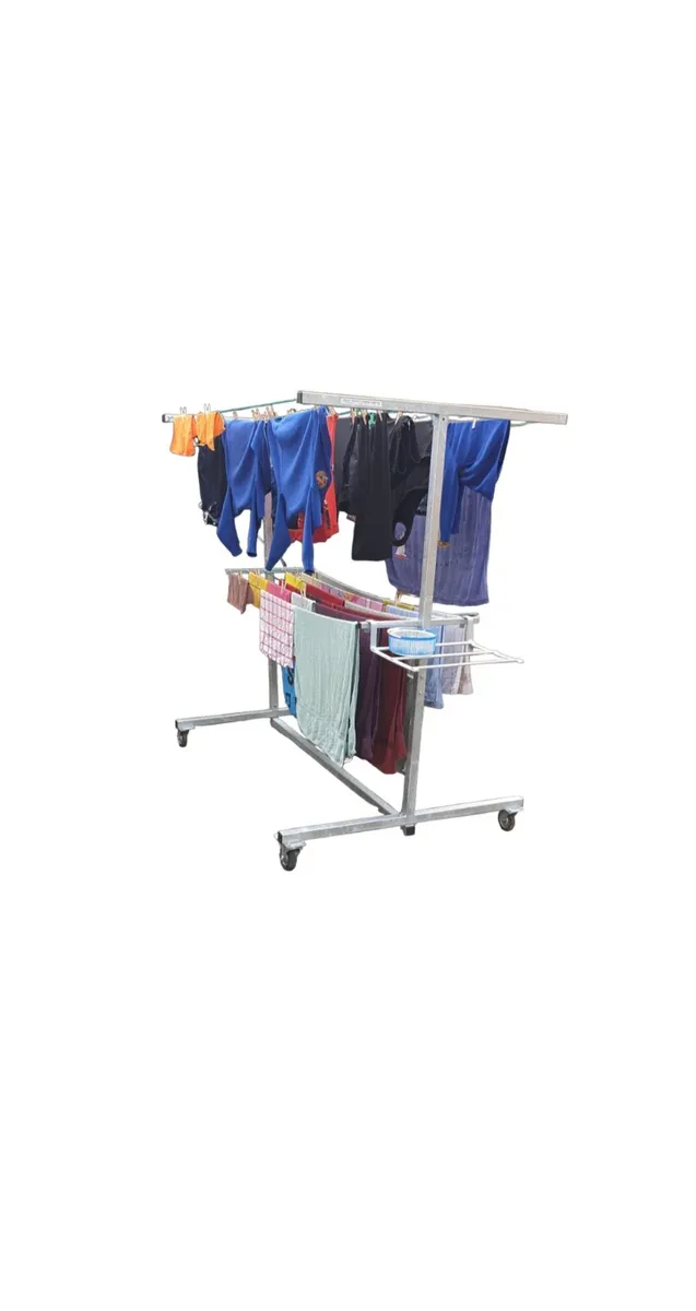 Galvanised clotheslines on wheels mobile unit - Image 1