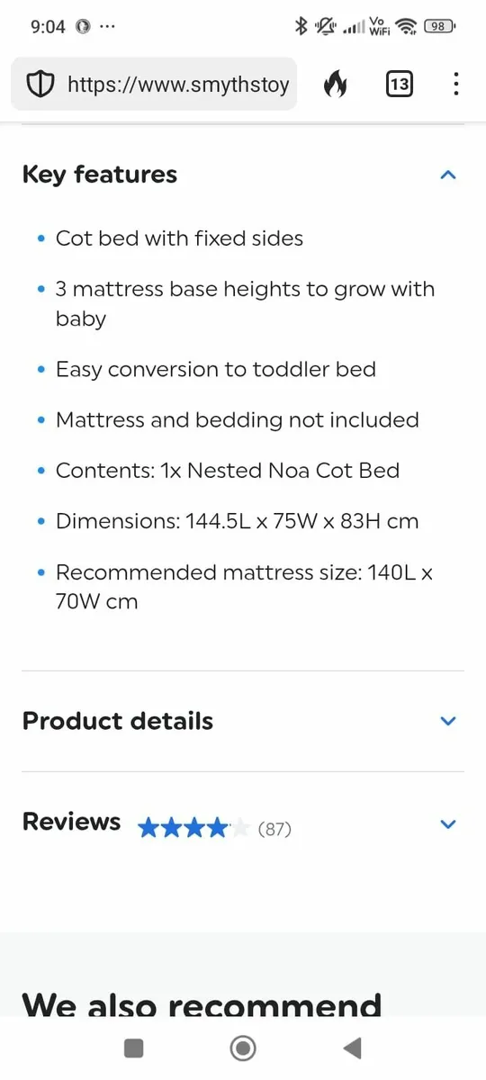 Noa Cot bed - Image 1
