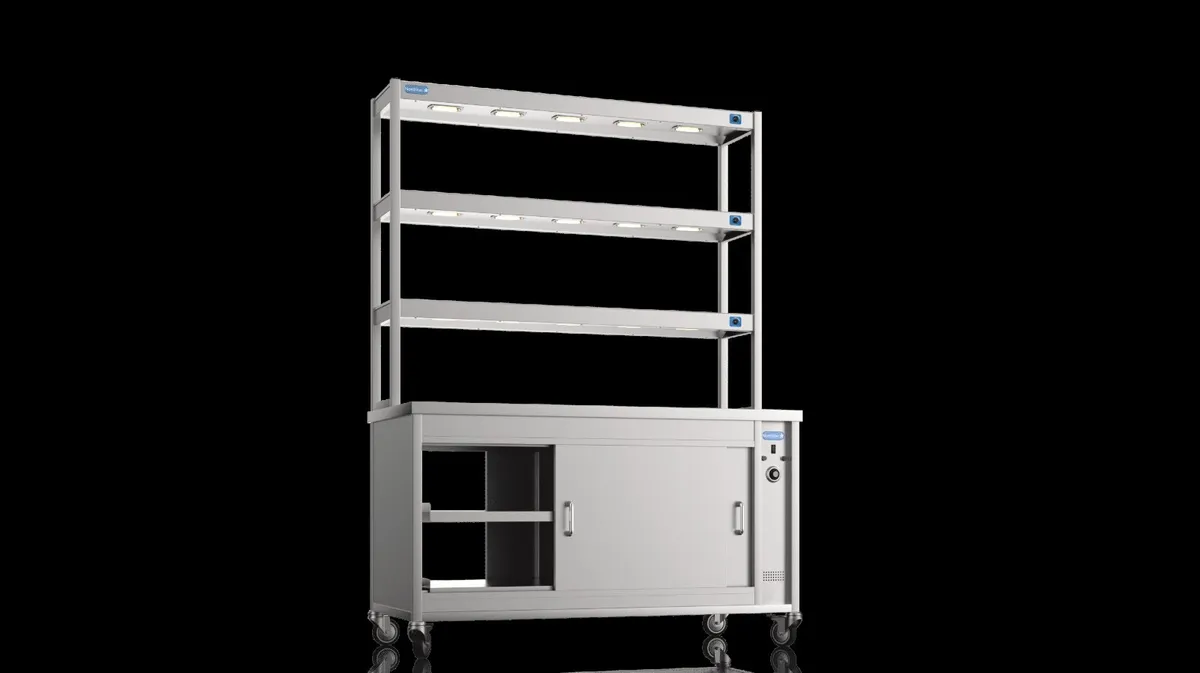 1500mm pass through hot cupboard & 3 tier gantry