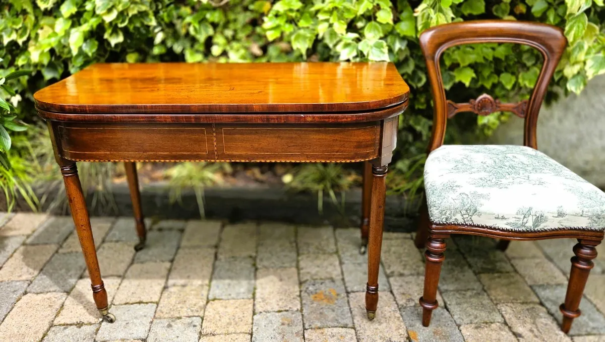 Georgian Turnover Tea Table- Circa 1820 - Image 4
