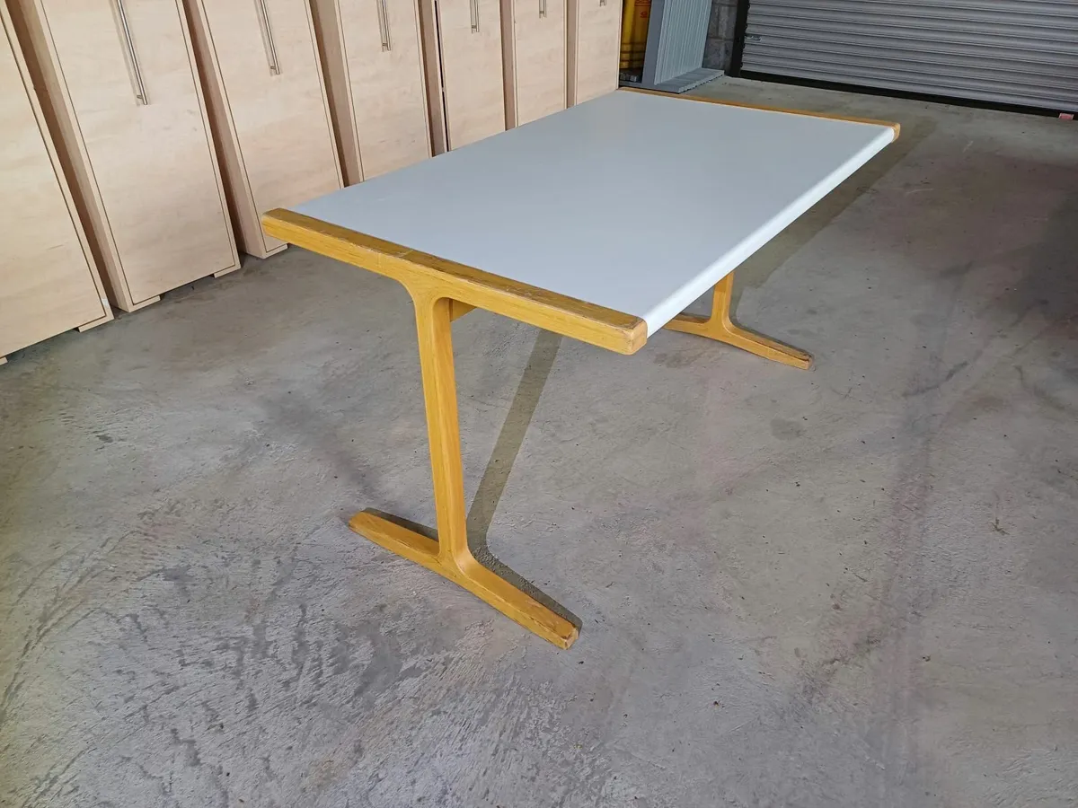 Wooden Tables White Tops - Image 2