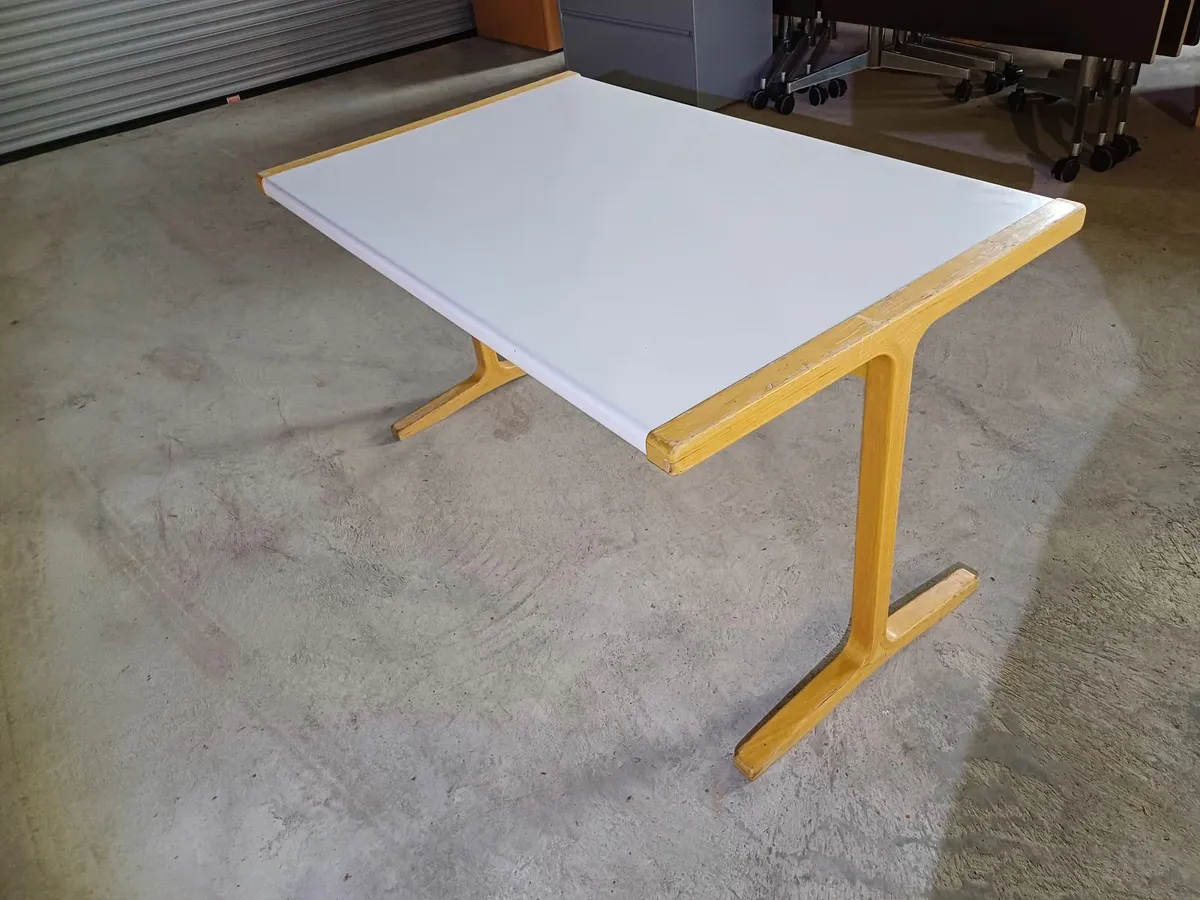 Wooden Tables White Tops - Image 3