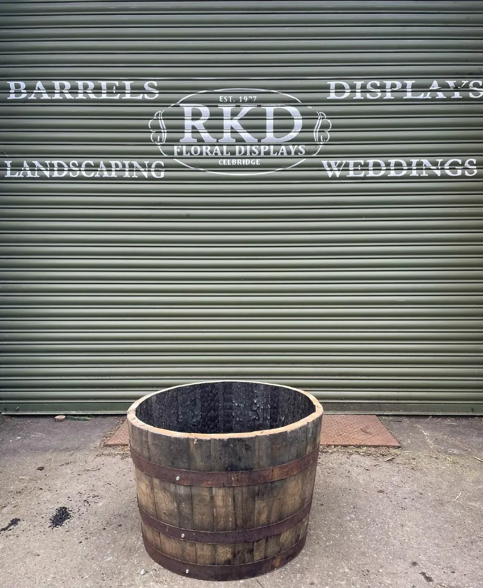 Whiskey Barrel Planters - Durable & Decorative - Image 2