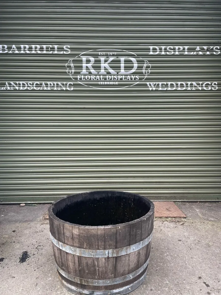 Whiskey Barrel Planters - Durable & Decorative - Image 3