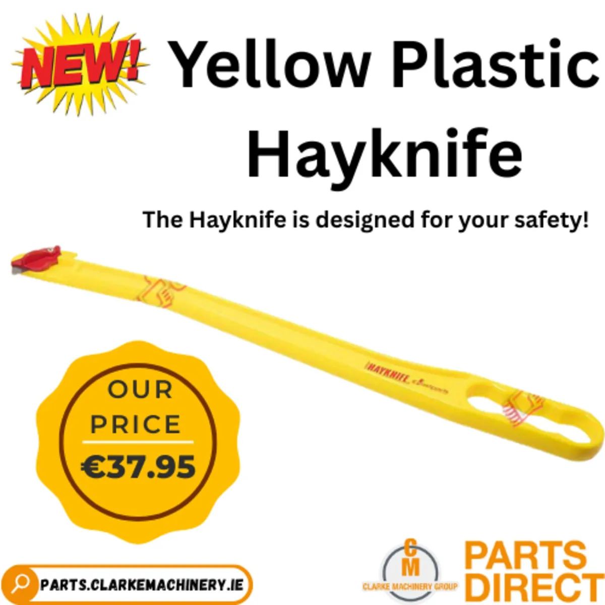Yellow Plastic Cut Hayknife