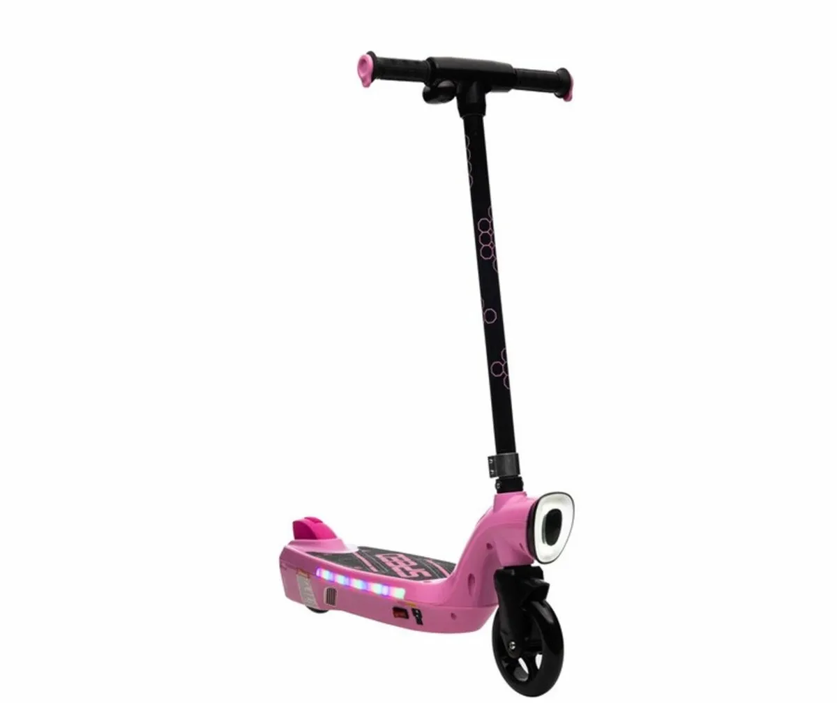 Prizm Kids 12V Electric Scooter with Lights Pink - Image 4