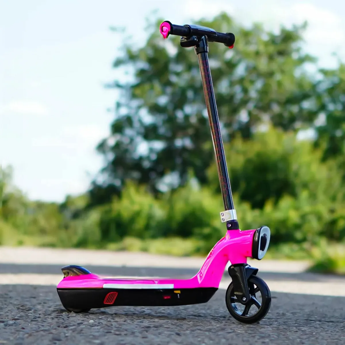 Prizm Kids 12V Electric Scooter with Lights Pink - Image 1