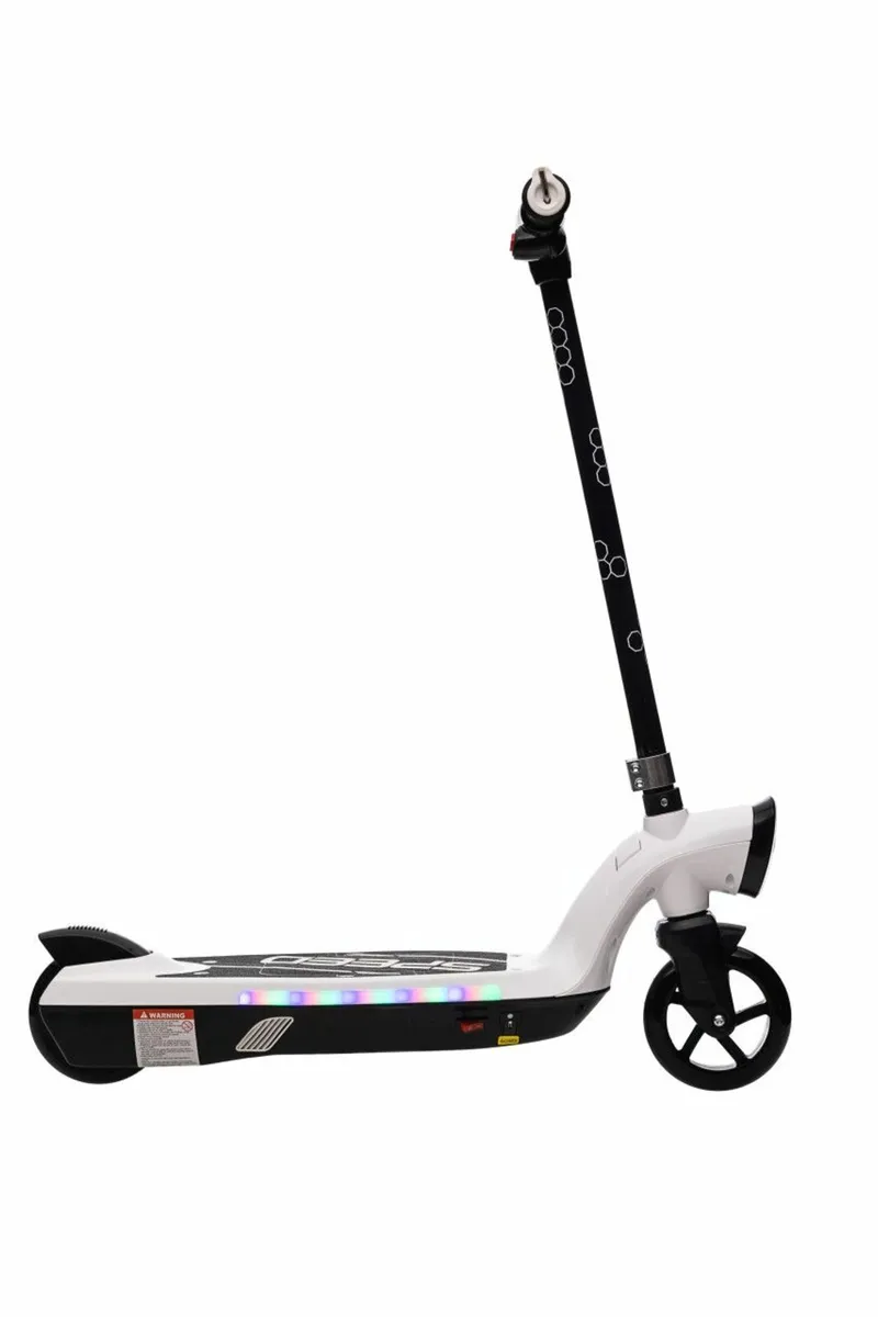 Prizm Kids 12V Electric Scooter with Lights White - Image 3