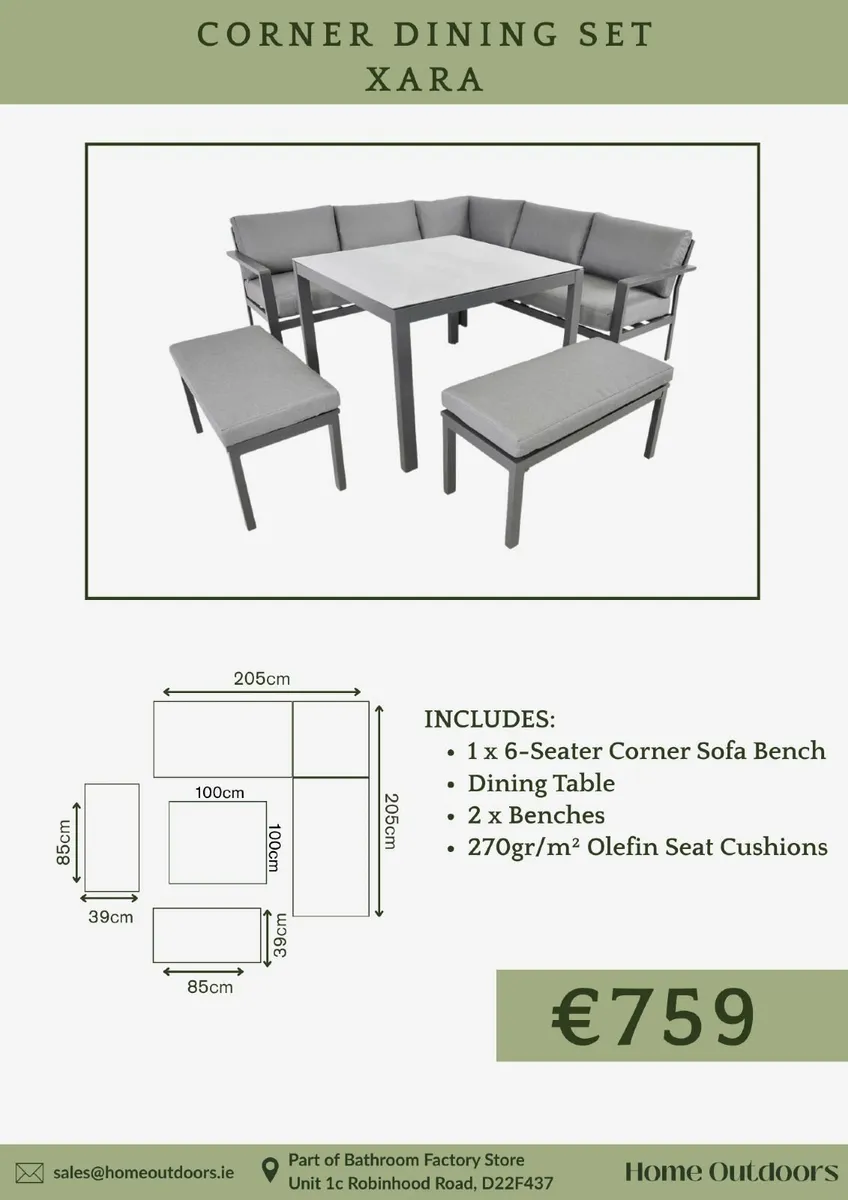 Xara Corner Dining Set - Only €759!