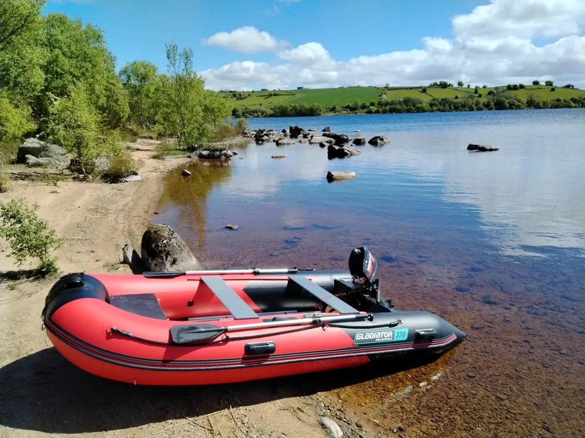 Inflatable Boat, Engine and Trailer - Image 4