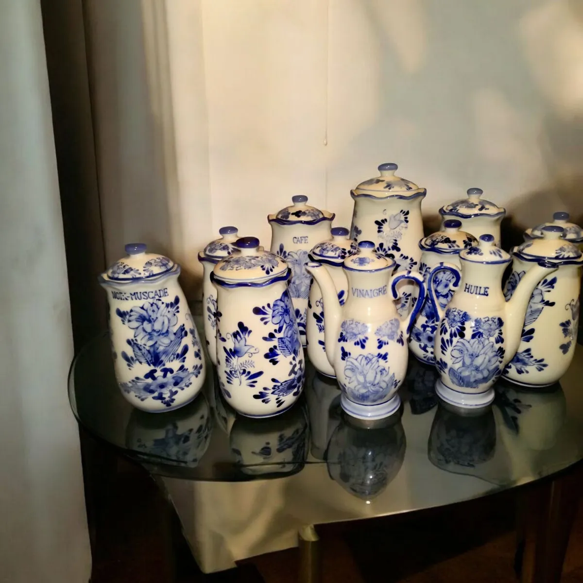 Antique hand painted Delft kitchen set - Image 3