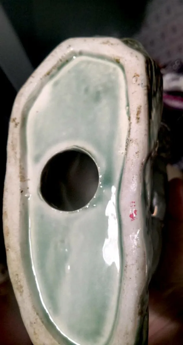 Unusual green glazed zebra statue - Image 3