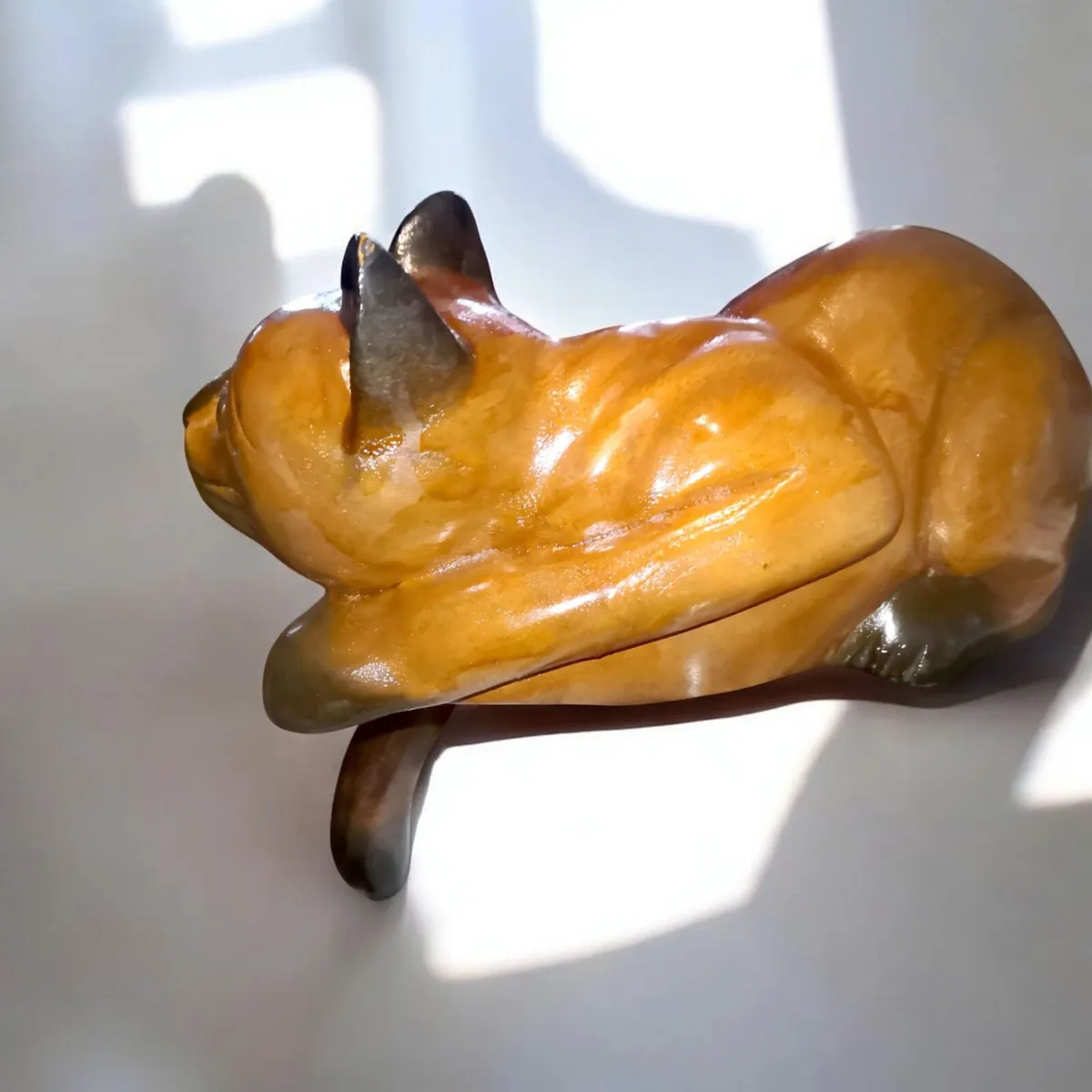 Handcarved cat statue - Image 2