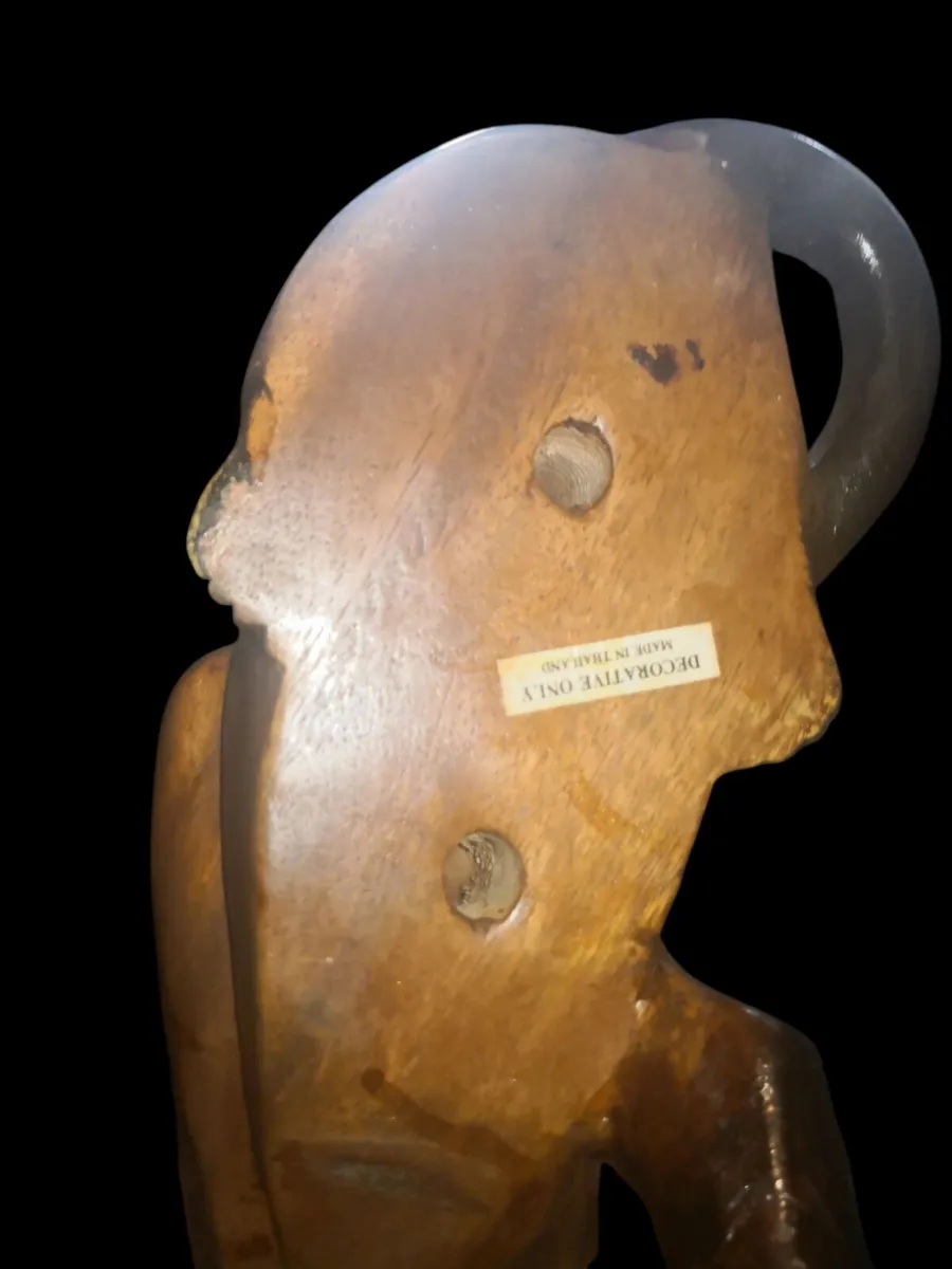 Handcarved cat statue - Image 3