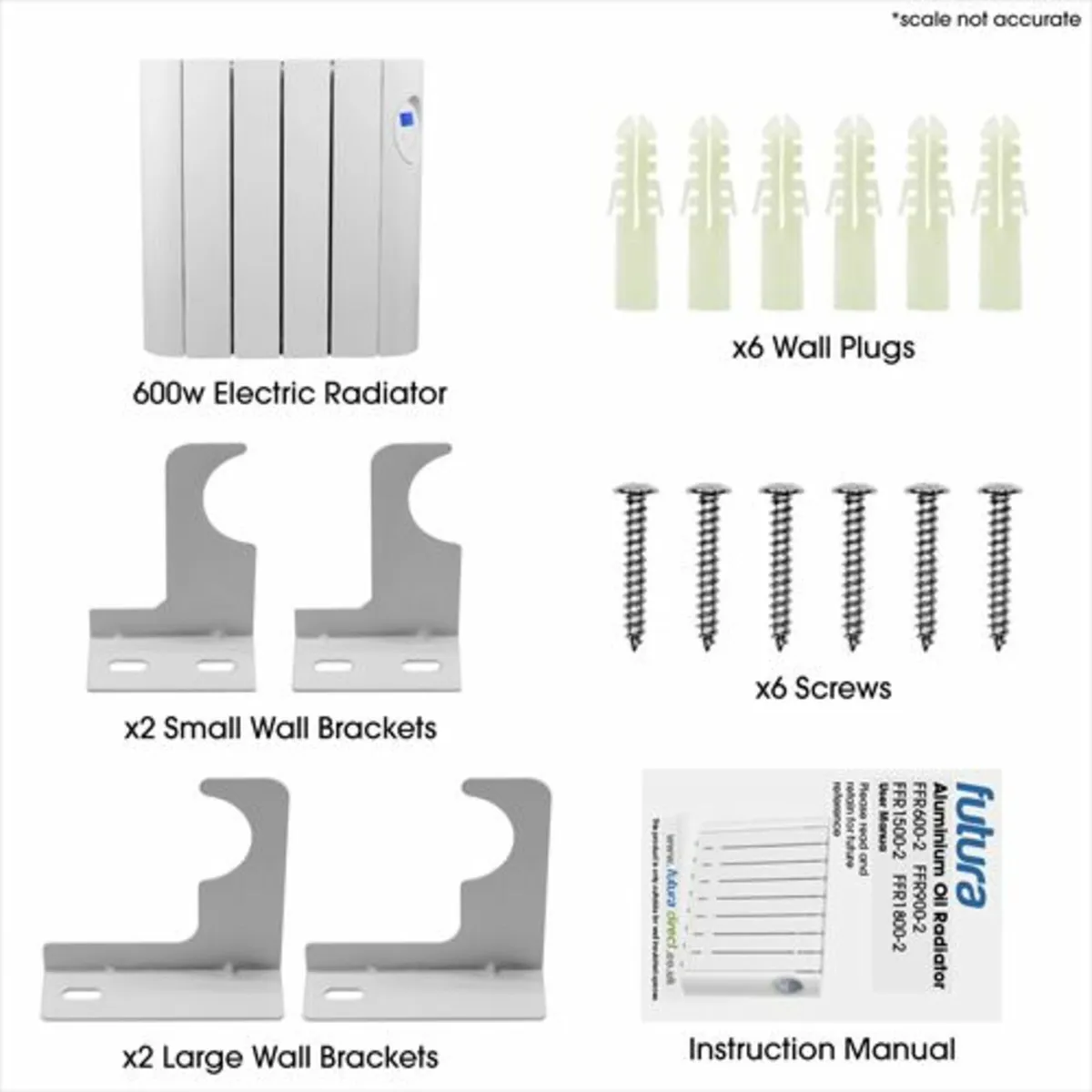 Futura Eco 600w Aluminium Oil Filled Electric Rad - Image 3