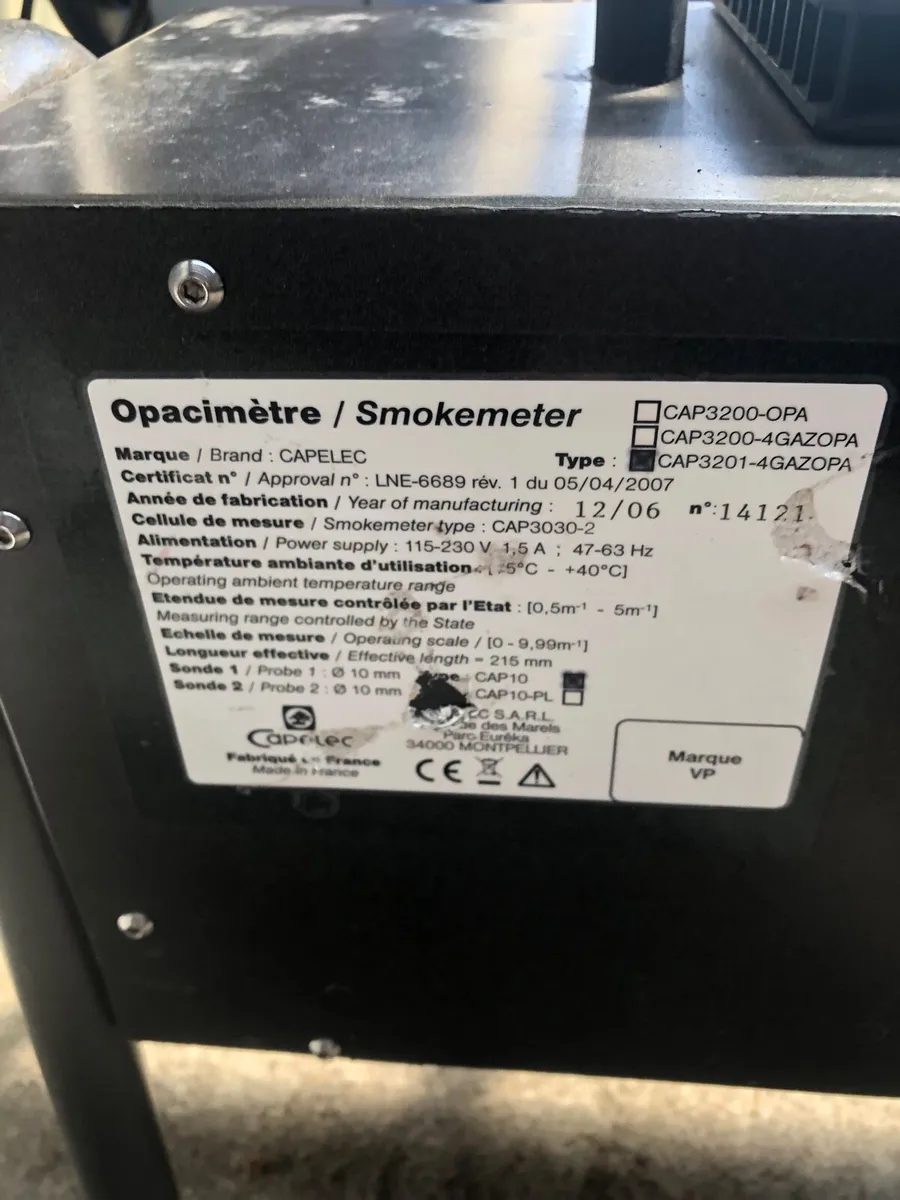 NCT Emissions Tester Smoke Meter BIG PRICE DROP!!! - Image 4