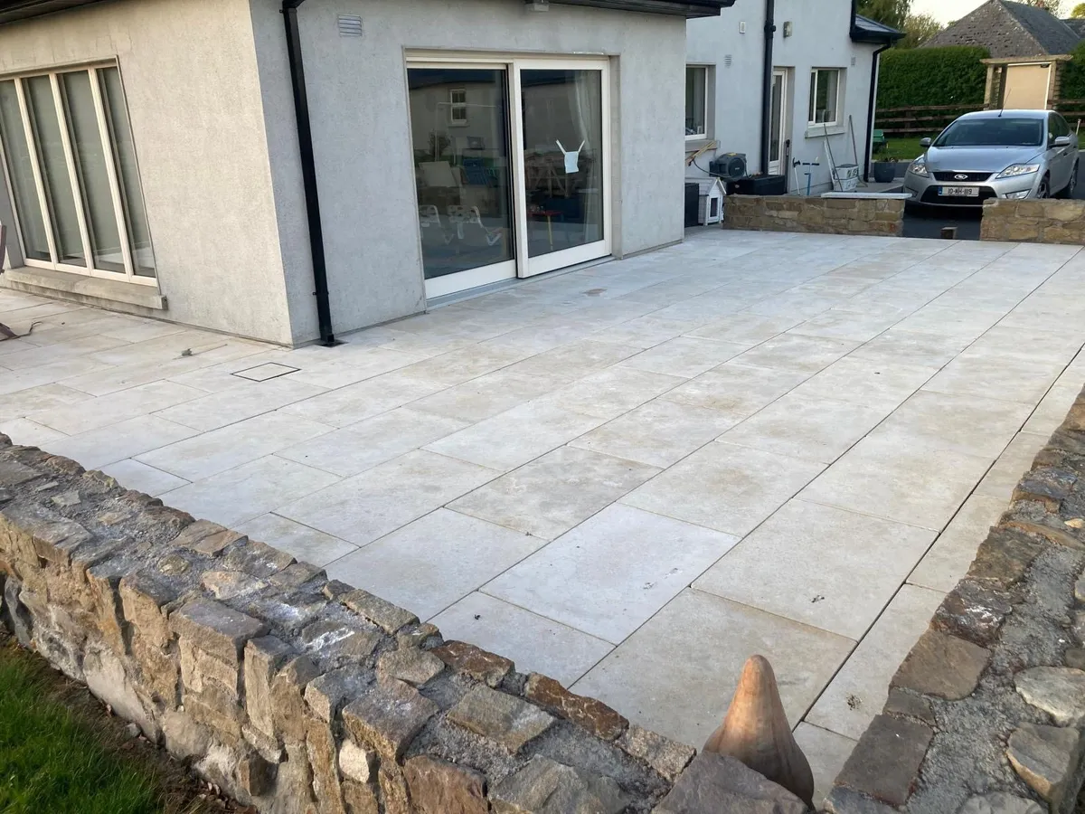 Monaco Cream Limestone Paving / Flagstones - Image 2