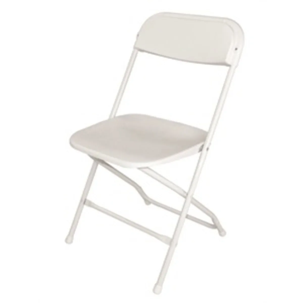 Brand New White Folding Stacking Chairs - Image 2