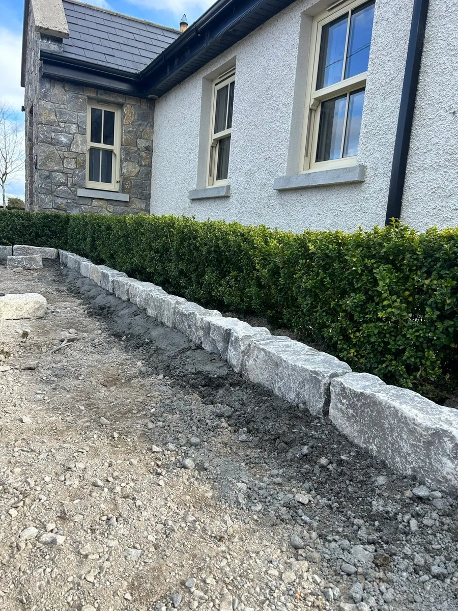 Old Salvage Galway Limestone Large Kerbs - Image 1
