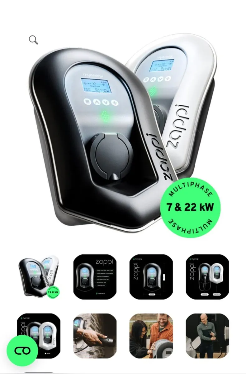 Zappi Charger New Multiphase Model with Cable - Image 1