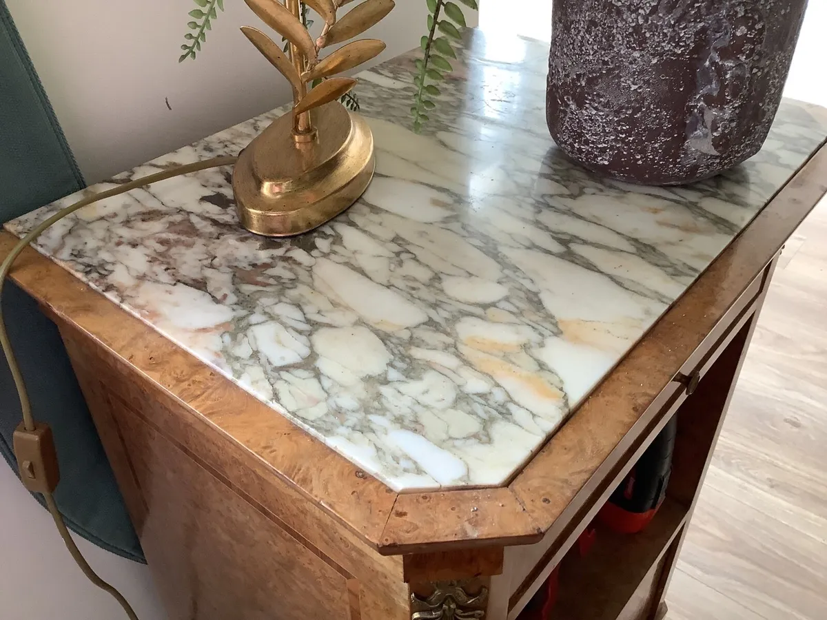 Antique French Classic Bedside/Lamp Table 1800s - Image 4