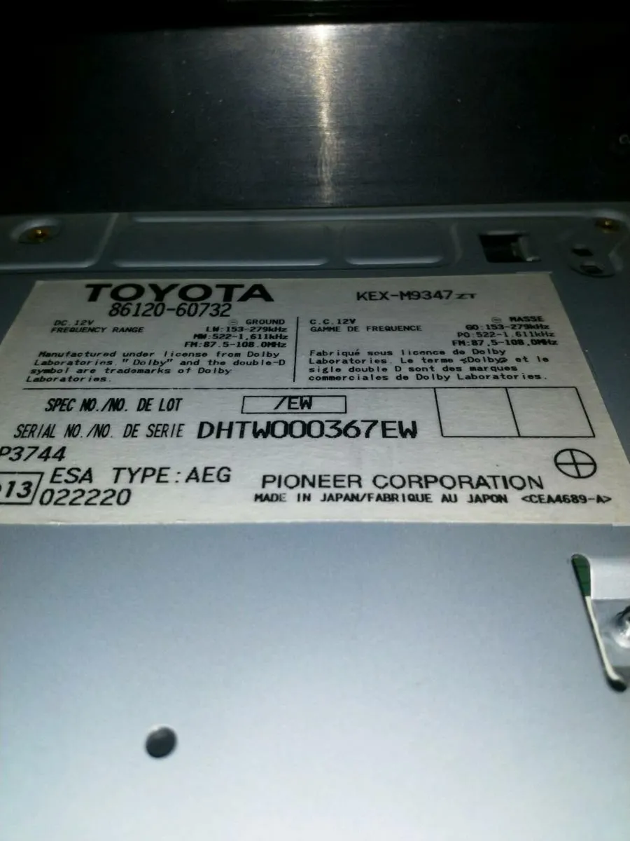 Toyota Amazon lc100 series oem radio - Image 4