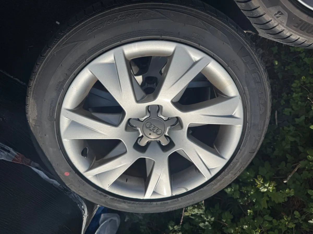 17” used 5x112 alloys and tyres vw Audi - Image 1