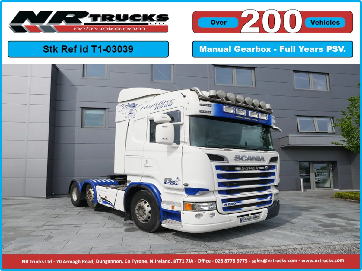 Scania R500  Highline 6x2 Midlift  Manual Gearbox - Image 1