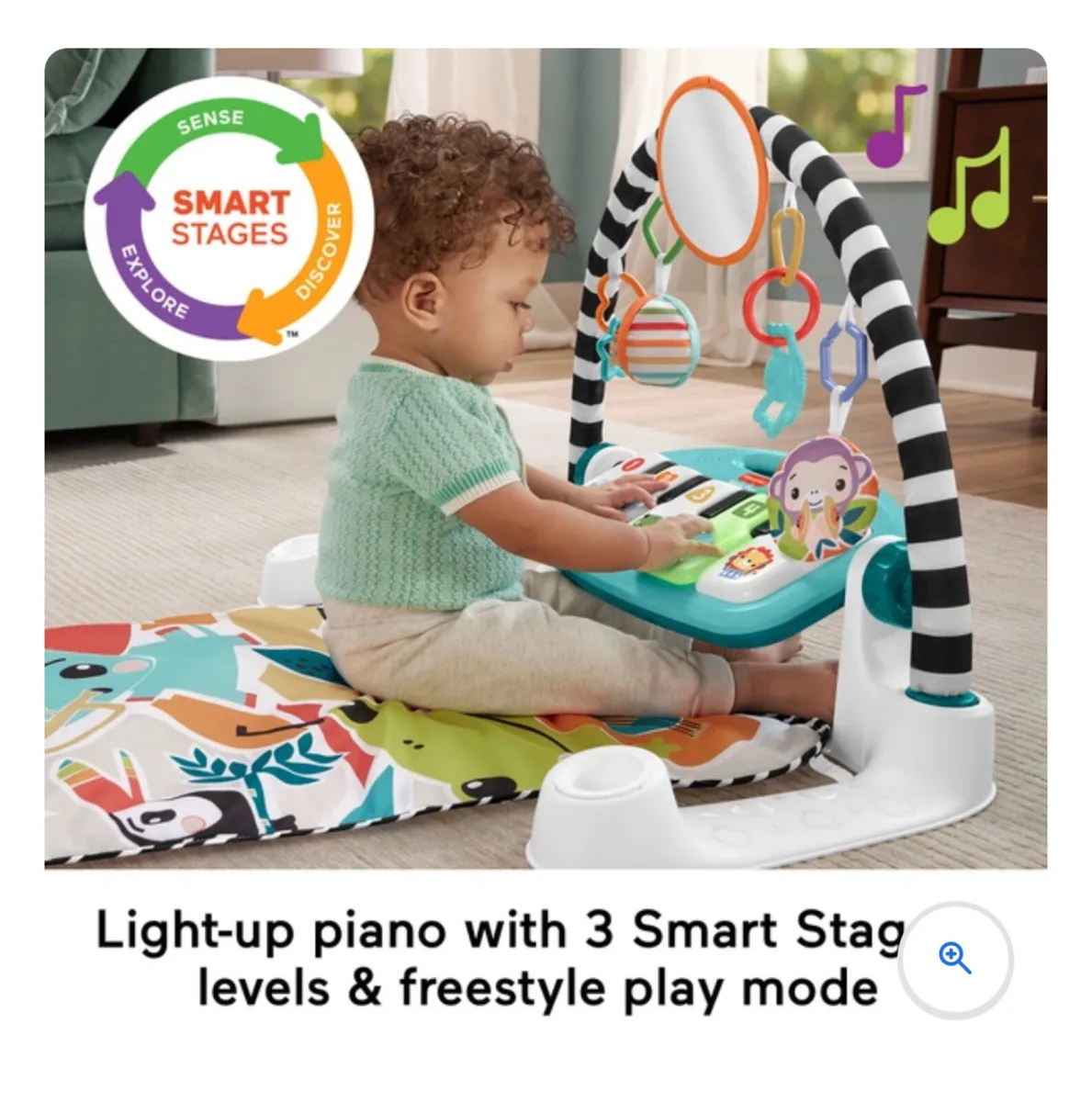 Fisher Price Glow and Grow Kick & Play Piano - Image 2