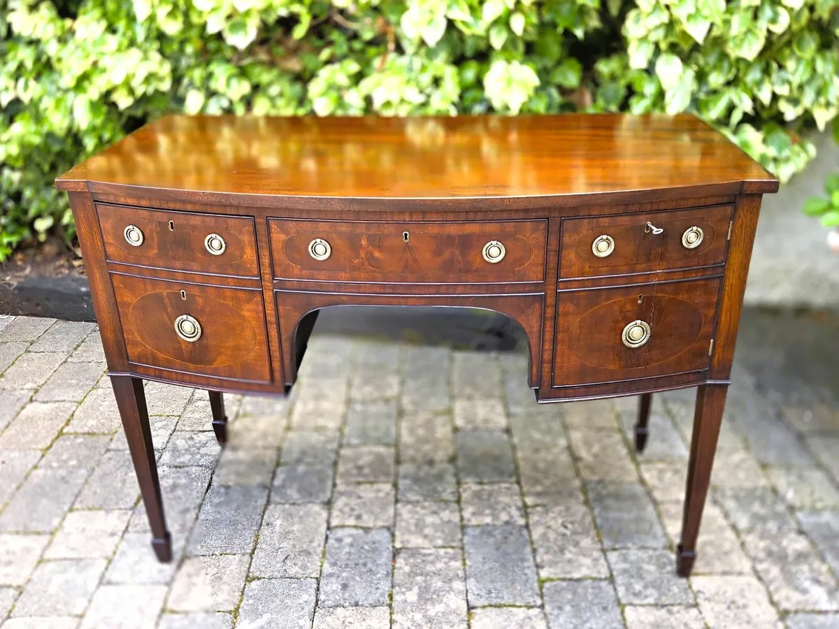 Georgian Bow Front Sideboard- Circa 1820 - Image 1