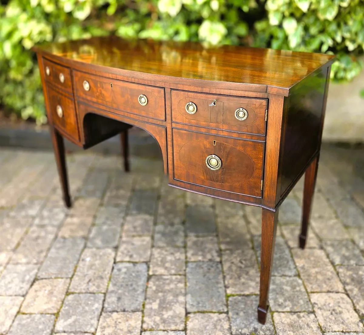 Georgian Bow Front Sideboard- Circa 1820 - Image 2