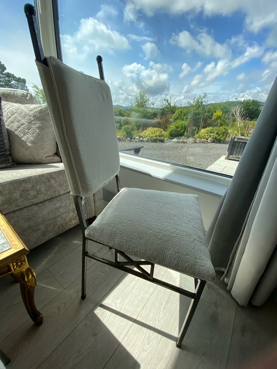 6 newly upholstered dining chairs - Image 1