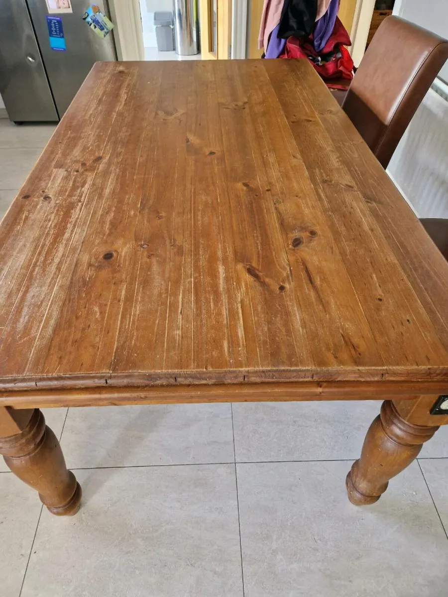 Solid Timber Kitchen Table and Four Chairs - Image 1