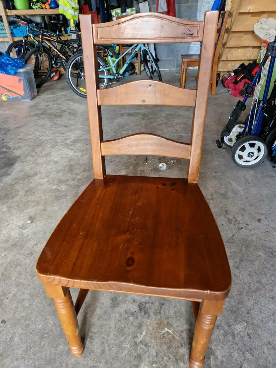 Solid Timber Kitchen Table and Four Chairs - Image 4