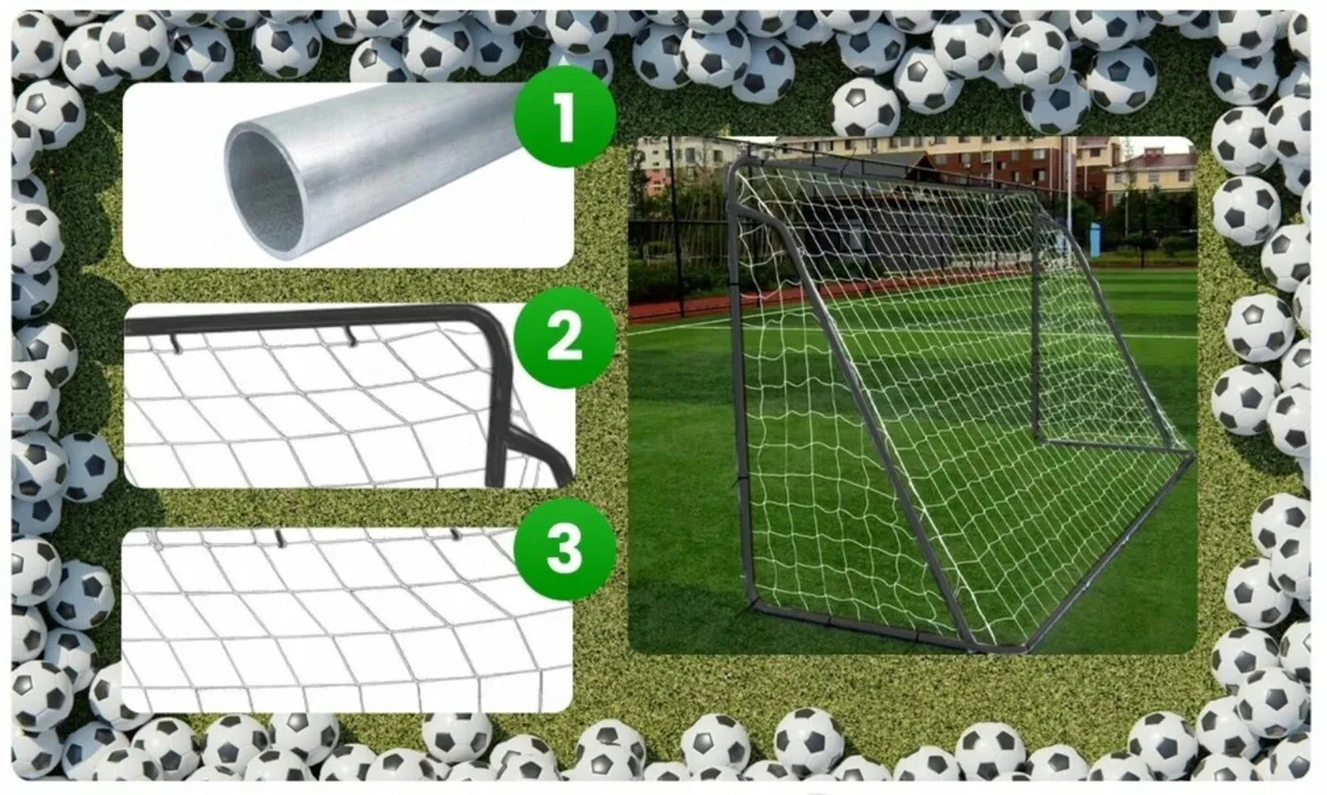 SALE! XXL Football training GOAL 240x150cm (black) - Image 1