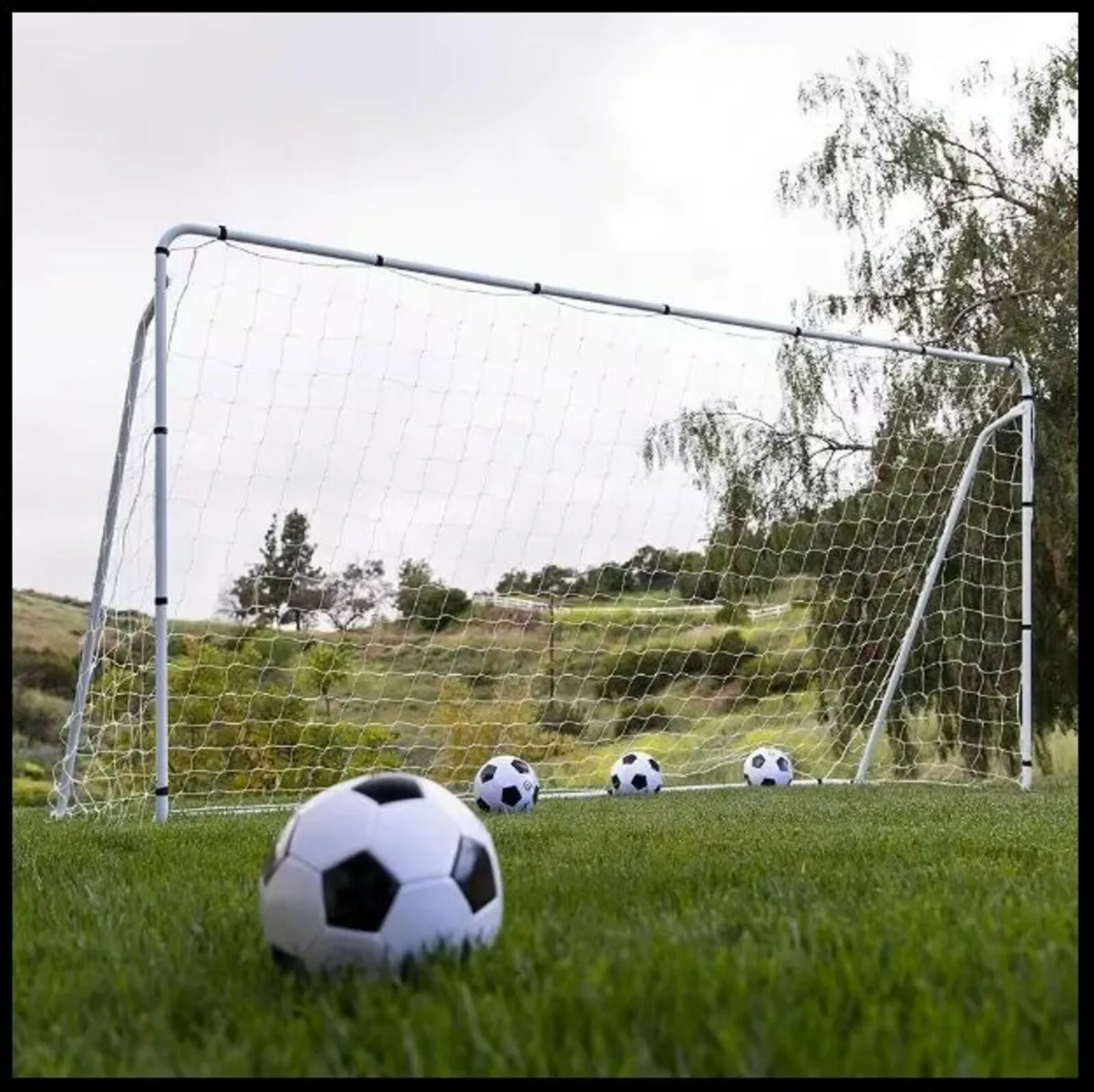 SALE! XXL Football training GOAL 240x150cm (black) - Image 4