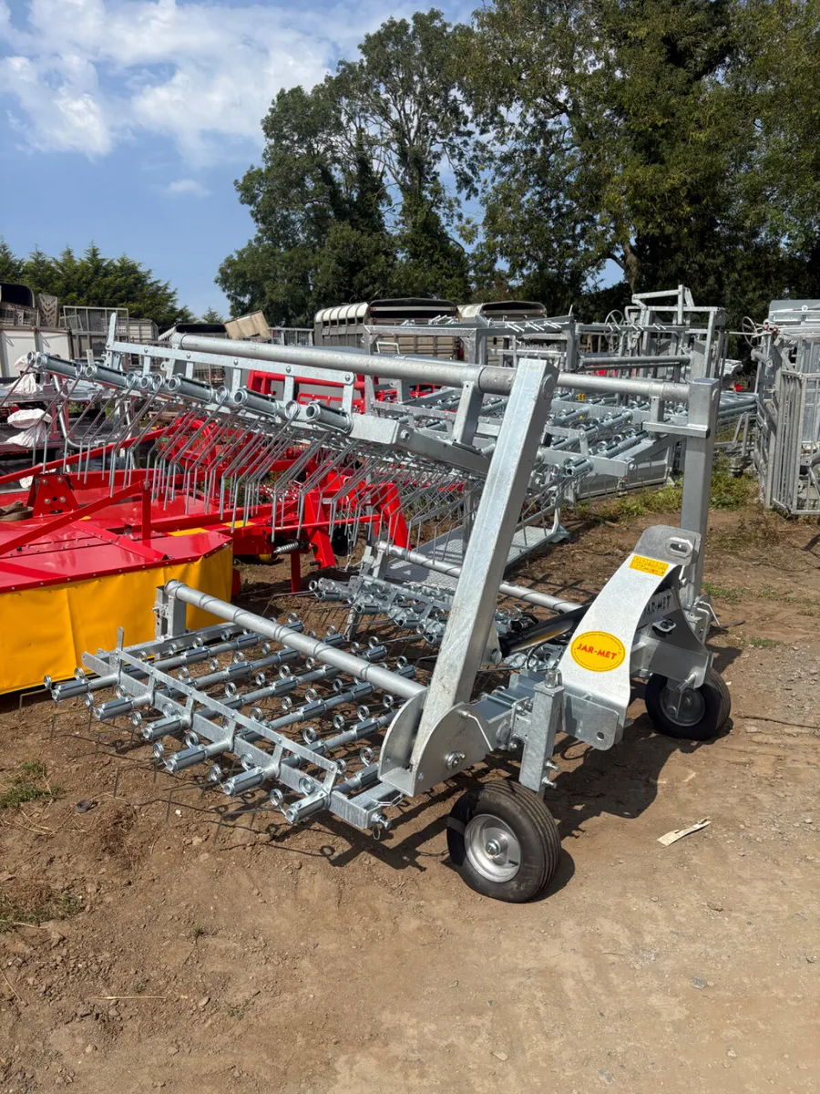New galvanised jarmet  6m spring tine harrow - Image 1
