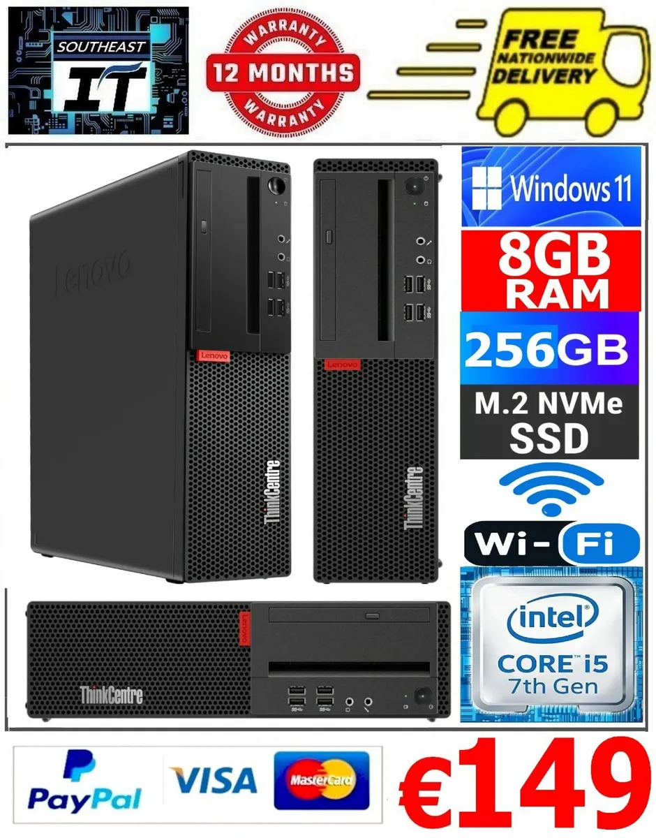 Lenovo i5 8gb ram 256gb nvme pc - Image 1