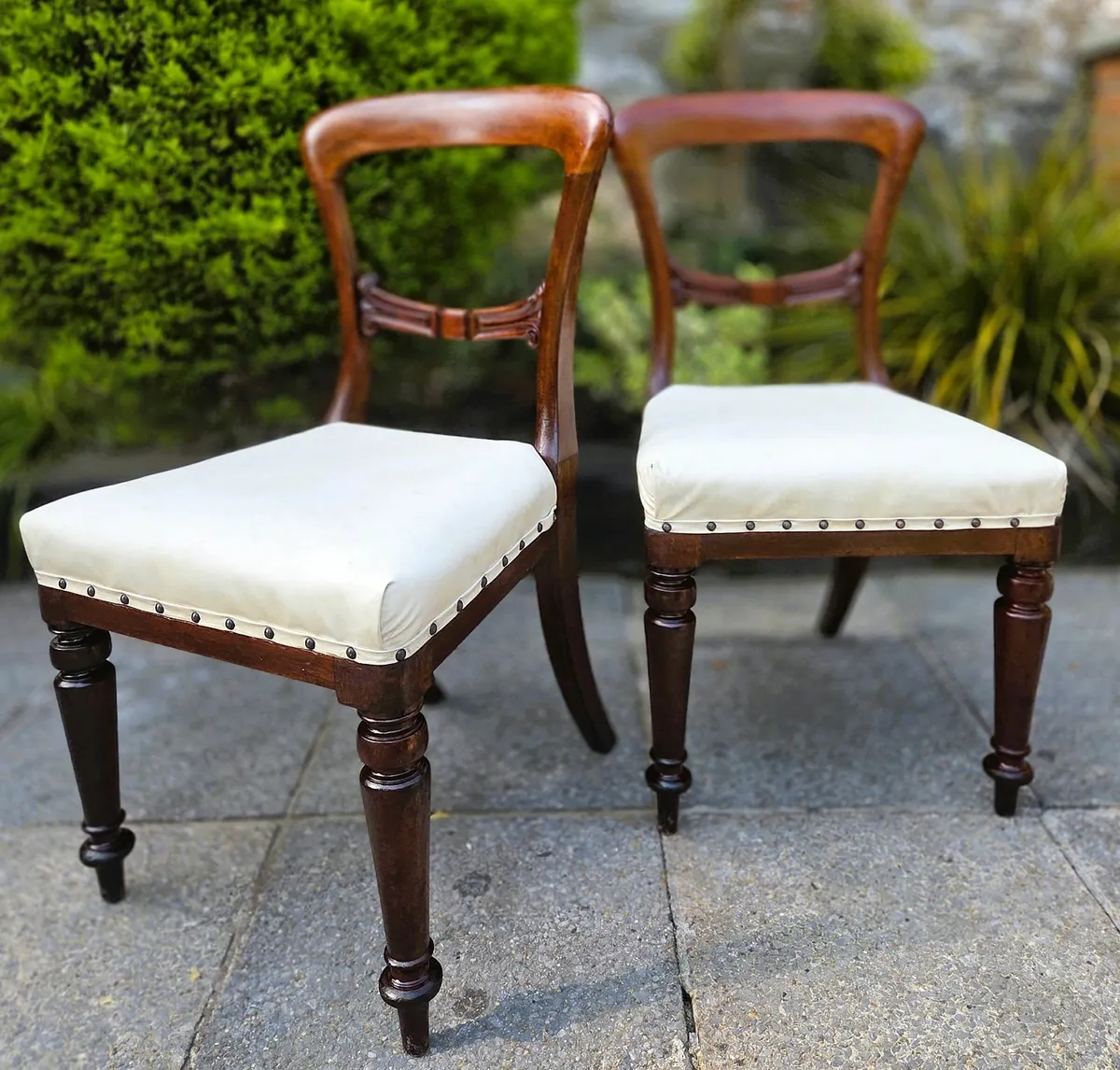 Pair of Victorian Balloon Back Chairs- Circa 1870 - Image 1