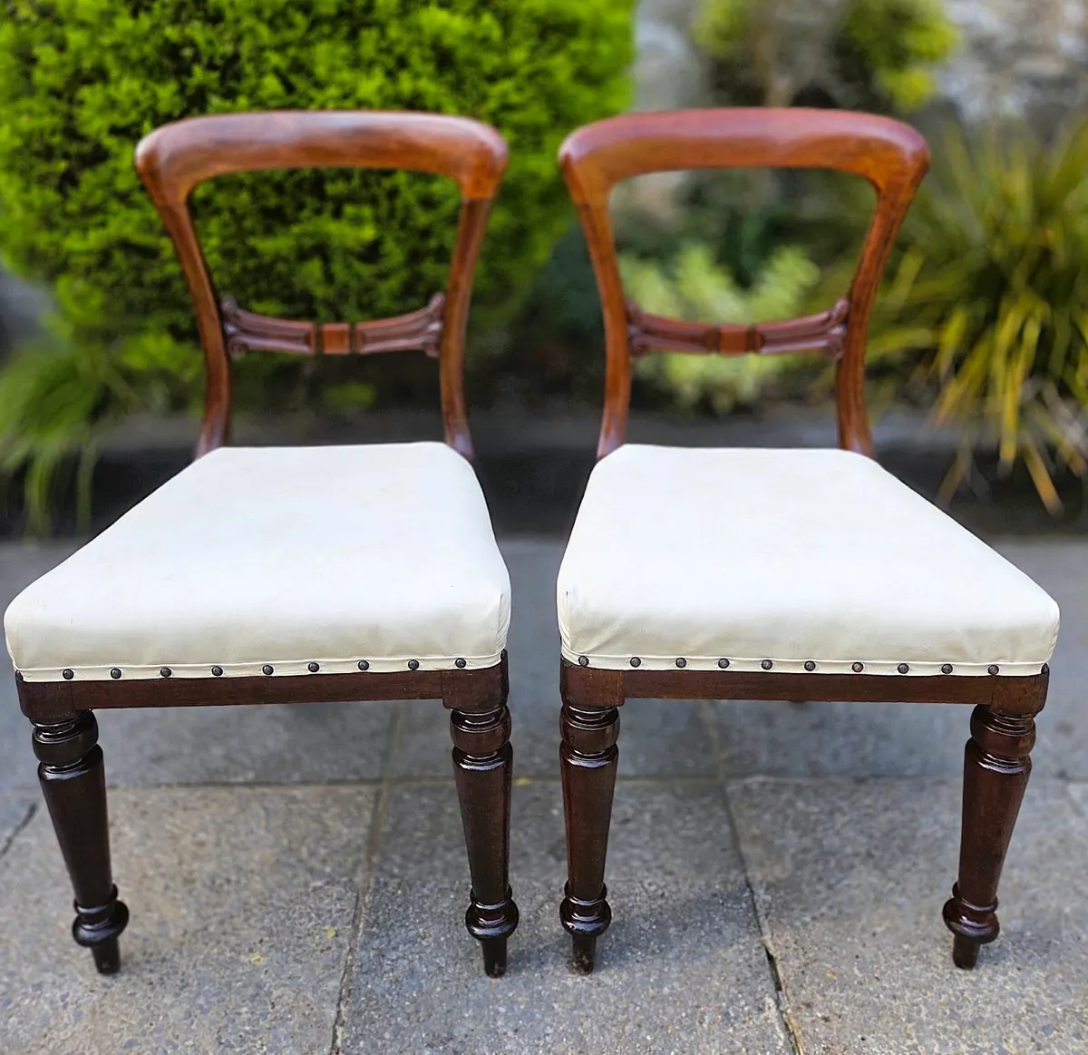 Pair of Victorian Balloon Back Chairs- Circa 1870 - Image 2