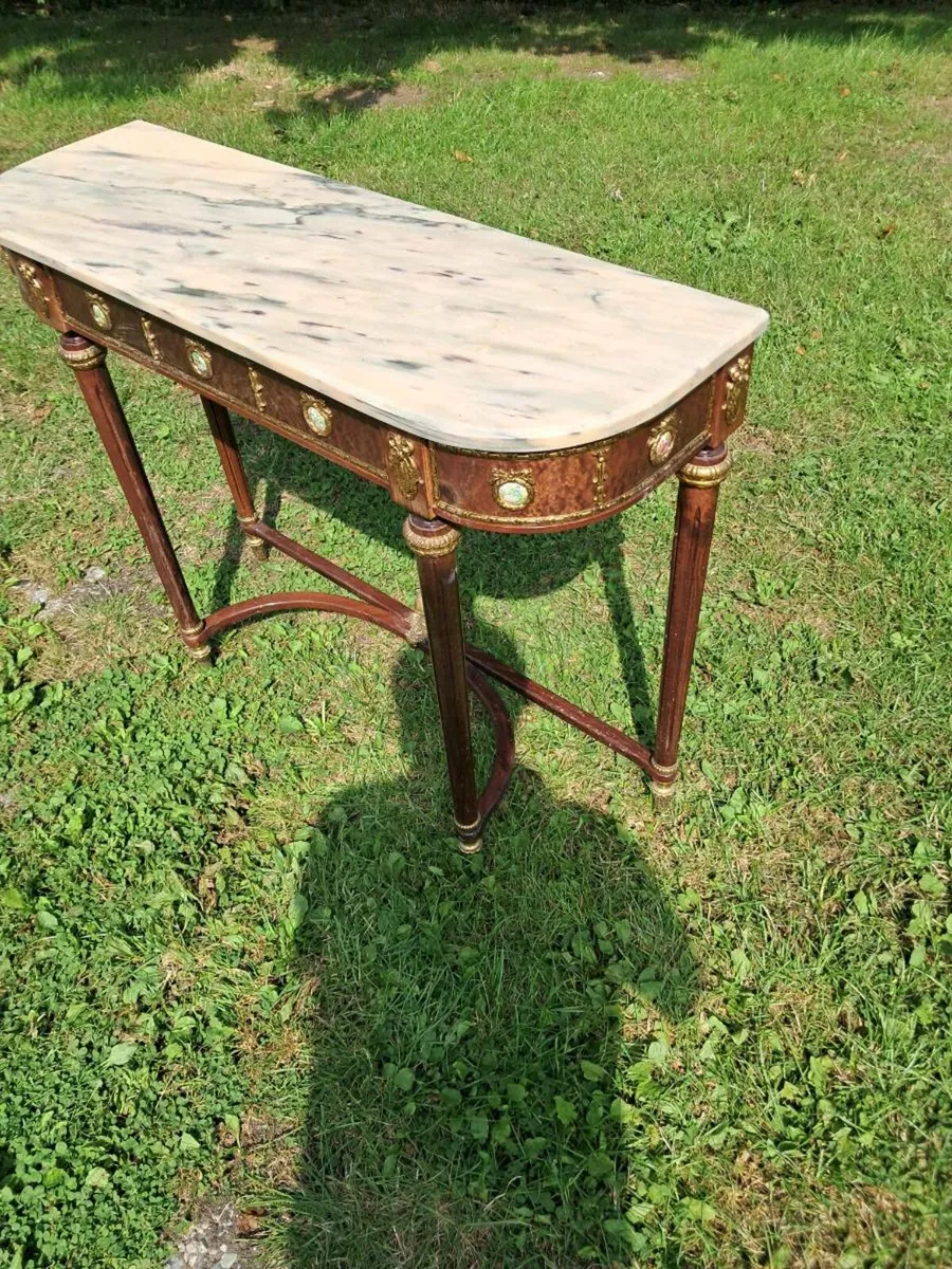 Marble top hall table - Image 4